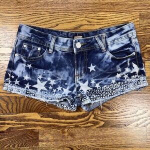 Miss Baby Denim Jean Shorts American Stars Hot Mini Low Rise Women's Sz 30